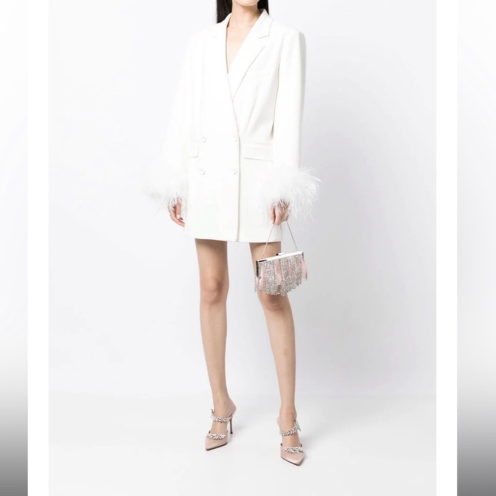 Designer Lincoln mini dress by Rachel Gilbert White Medium